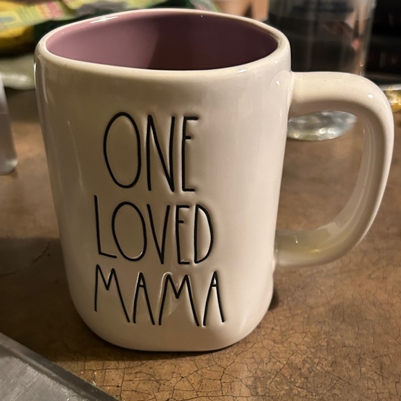 Rae Dunn Other - Rae Dunn 'One Loved Mama' Mug. Large - White and Pink inside mug. Never used.